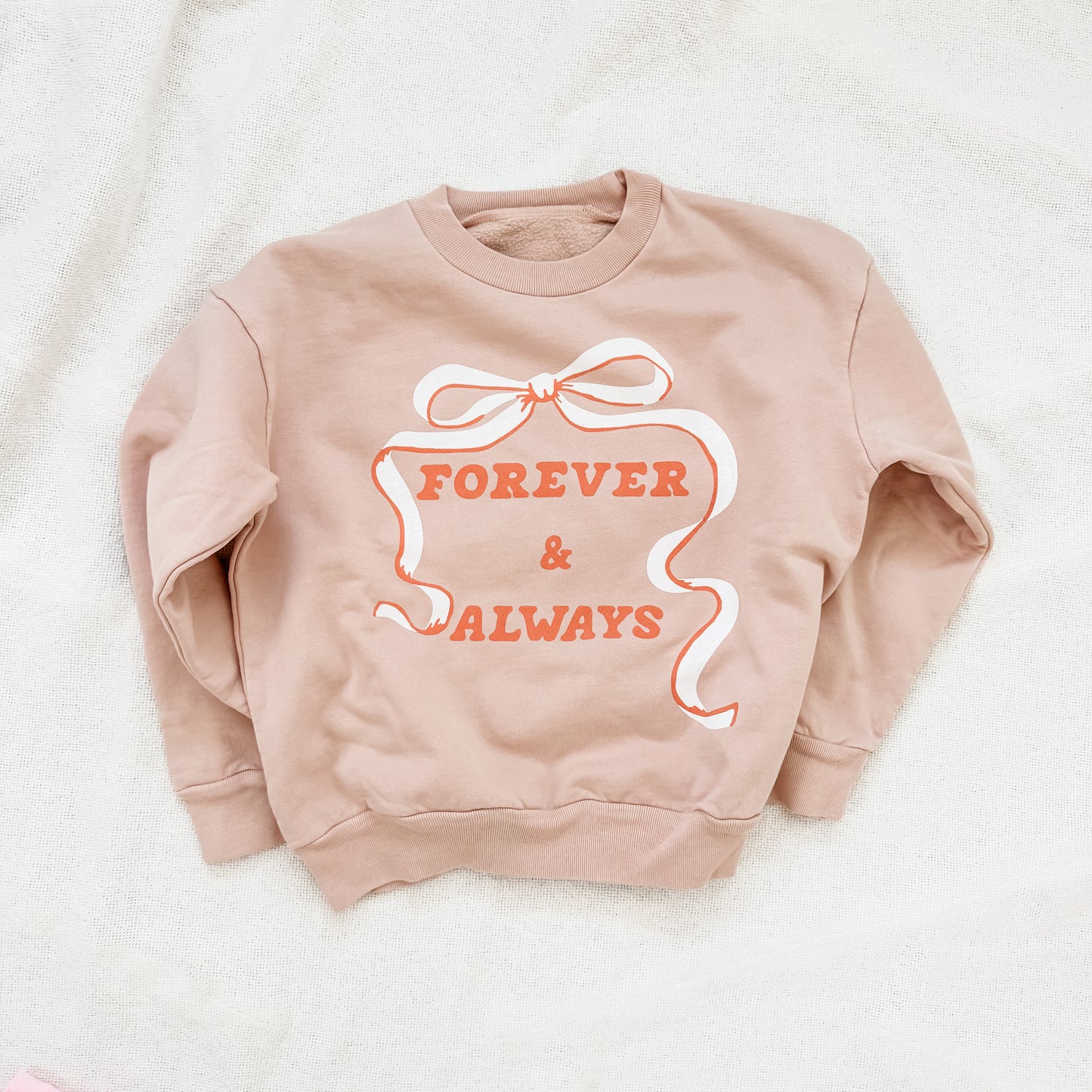 forever & always ribbon sweatshirt