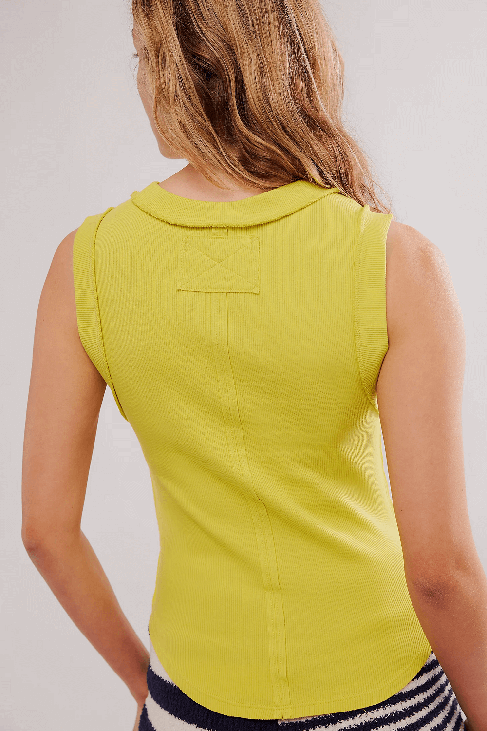 Ladies Ribbed Sleeveless Tank Top