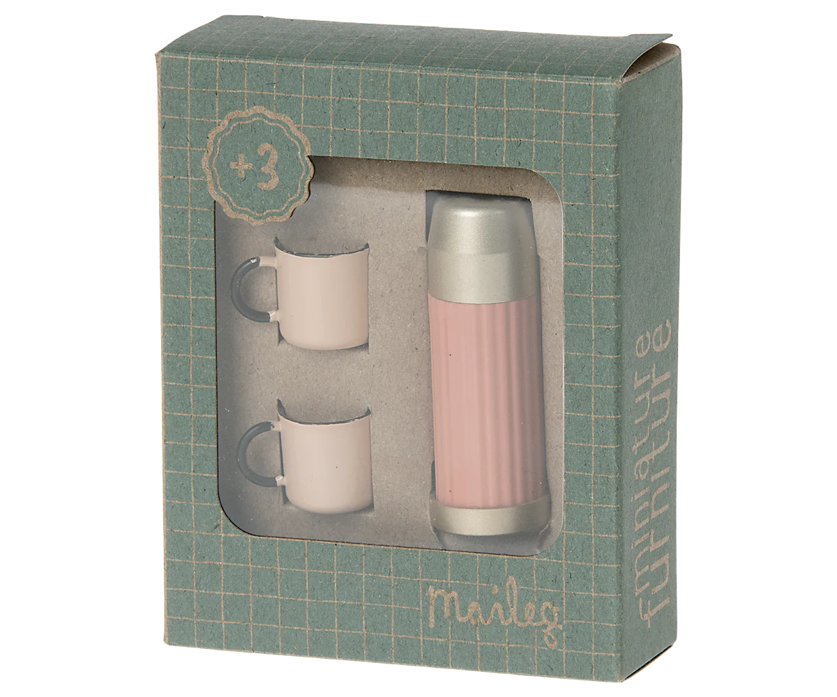 Thermos and cups - Soft coral