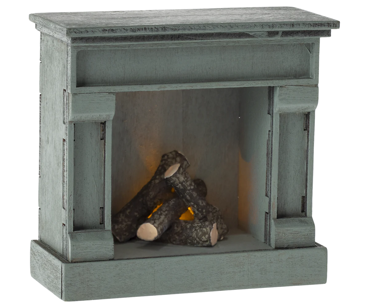 Fireplace, mouse - blue