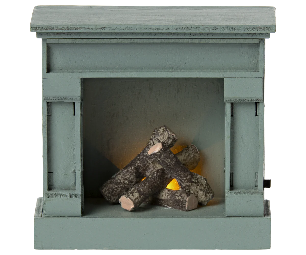 Fireplace, mouse - blue