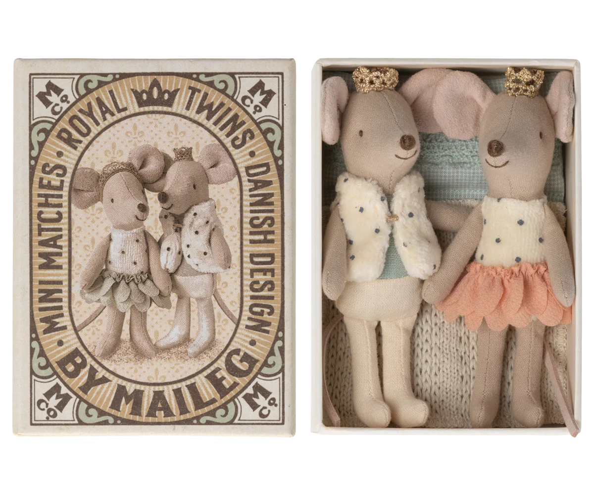 Royal twins mice, Little sister and brother in box