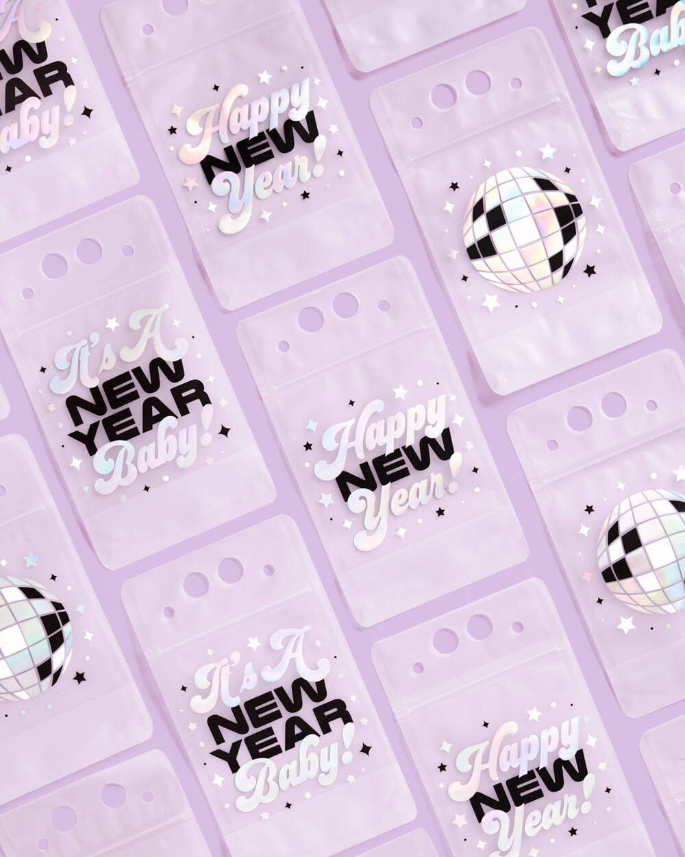 New Years Eve Party Drink Pouches, NYE Drinkware, Cup Decor