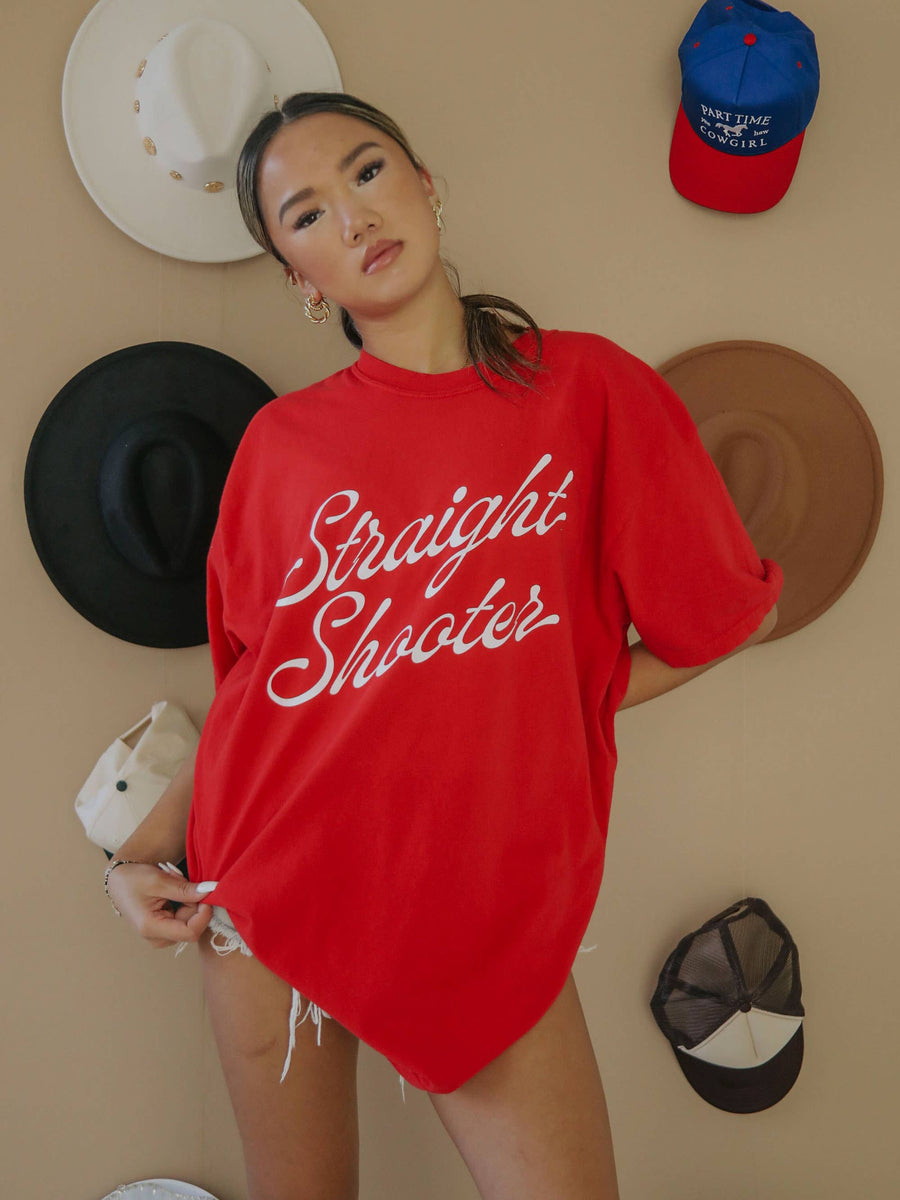 Straight Shooter TShirt (FRONT + BACK) Juneandgrey