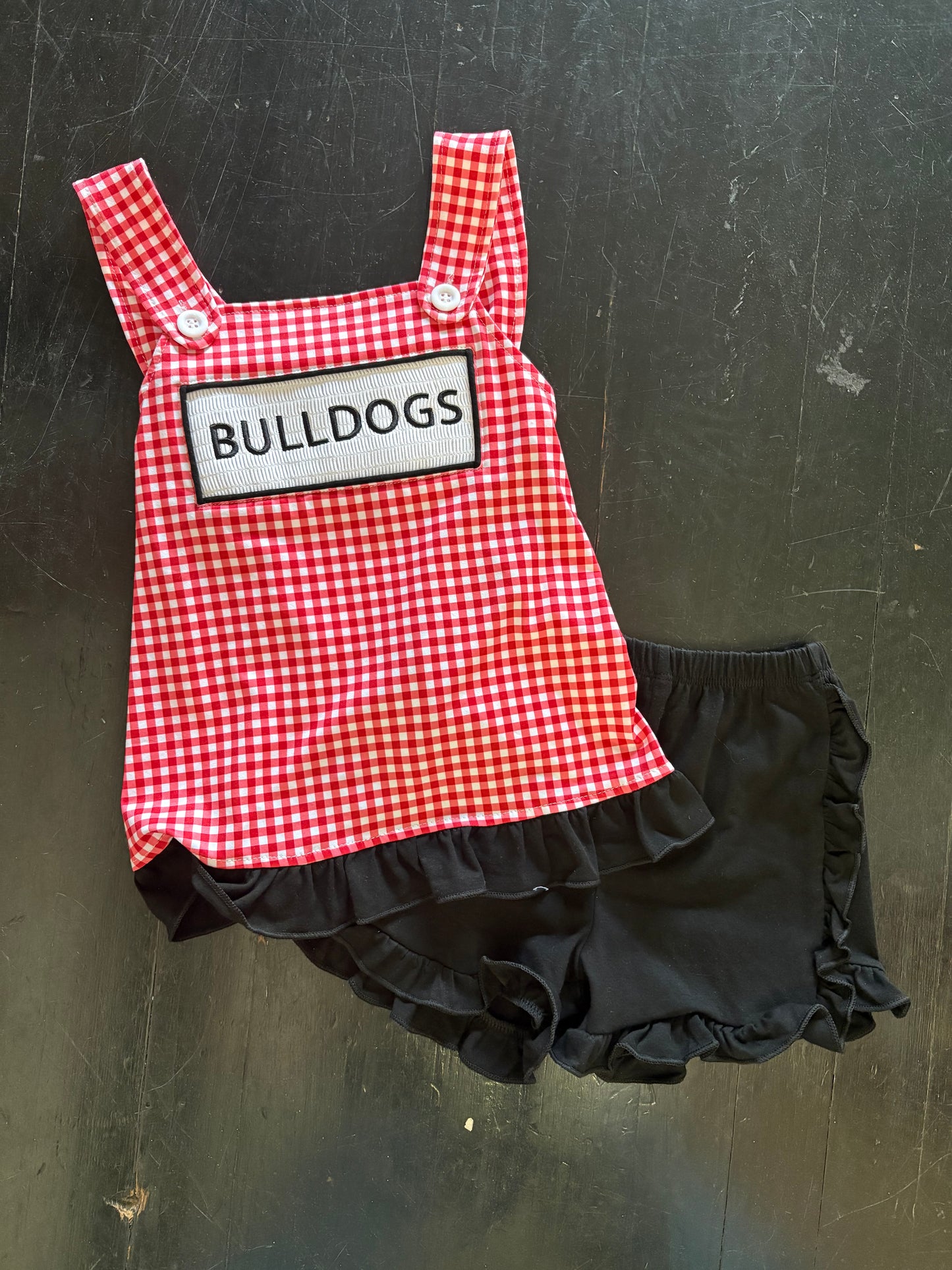Bulldogs Criss Cross Smocked Set