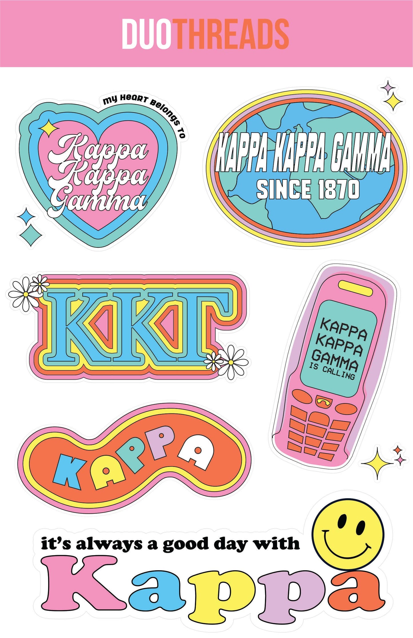 Sorority Y2K Sticker Sheet
