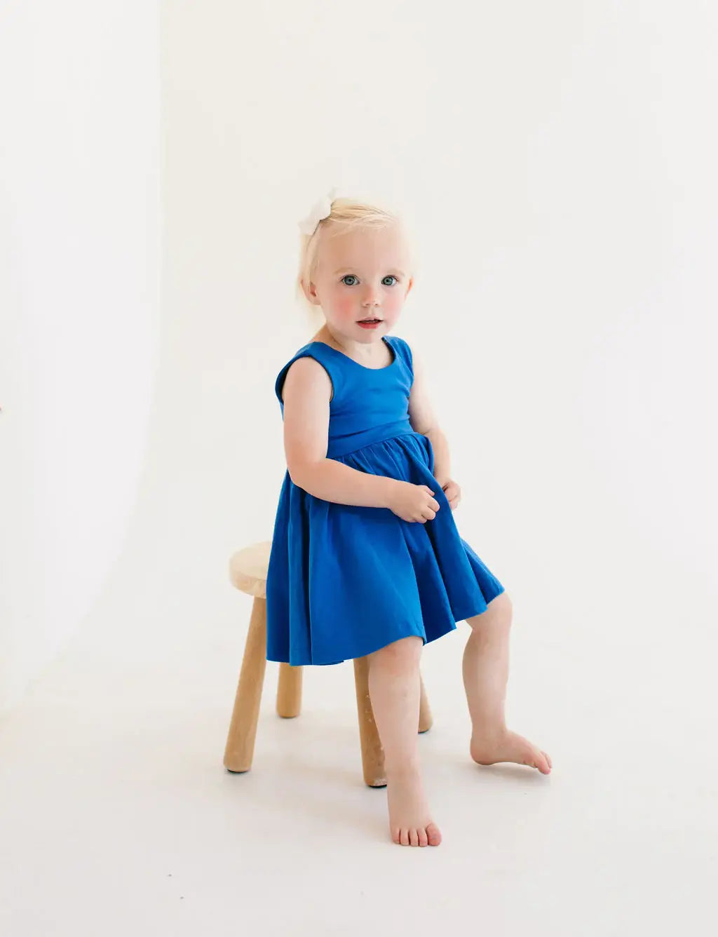 Tank Dress in Deep Sea | girls Pocket twirl Dress