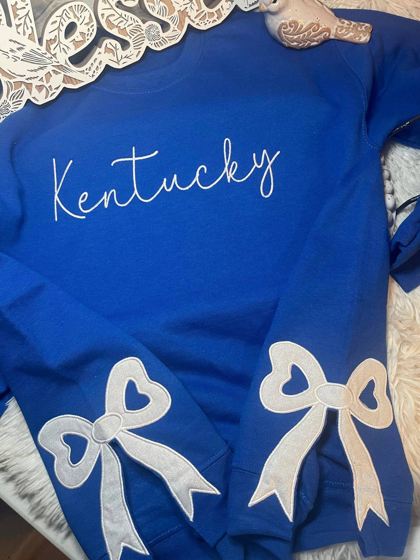 Side Bow Custom Name Sweatshirt