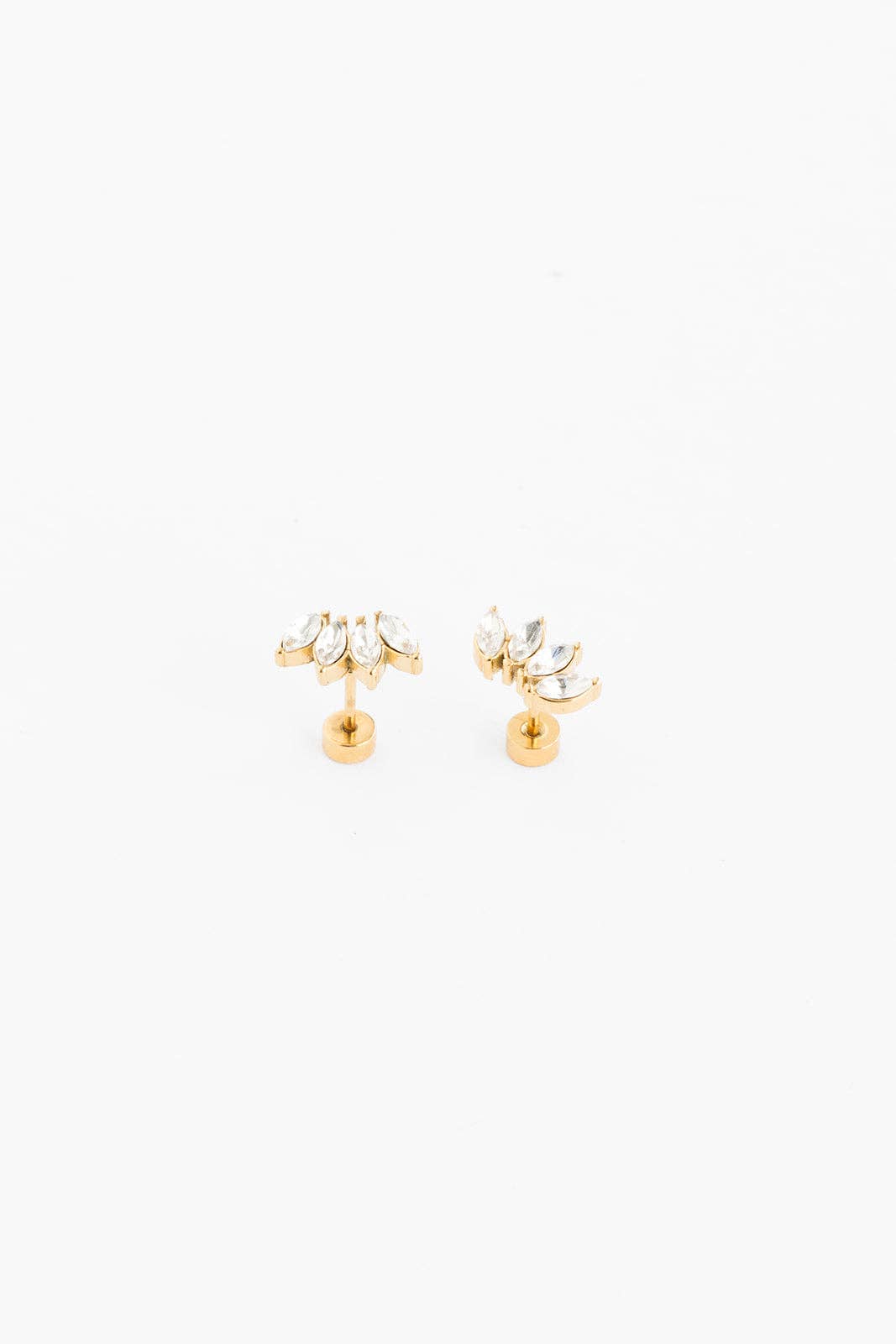 Diamond Crawler Stud Earrings - Hypoallergenic, Girl Gift