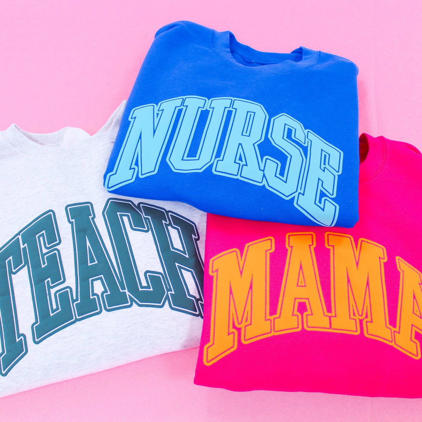 Varsity Puff Crewneck TEACH