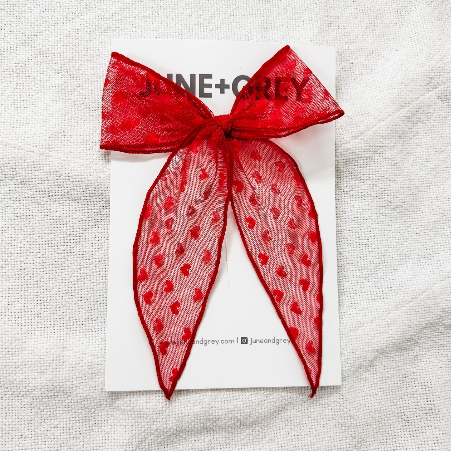 RED MESH HEARTS // FAY BOW