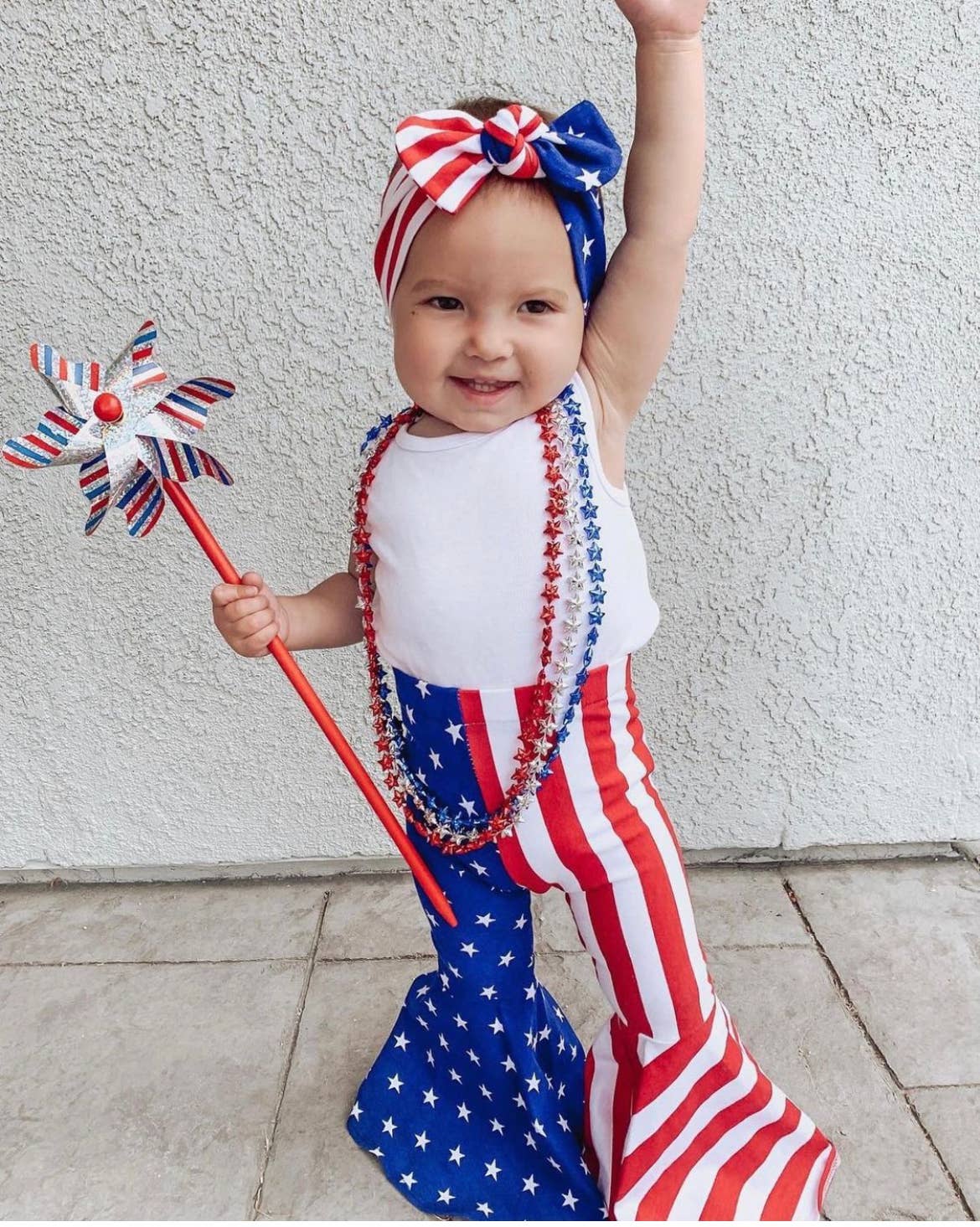 American Flag Girls Bell Bottom Flare pants