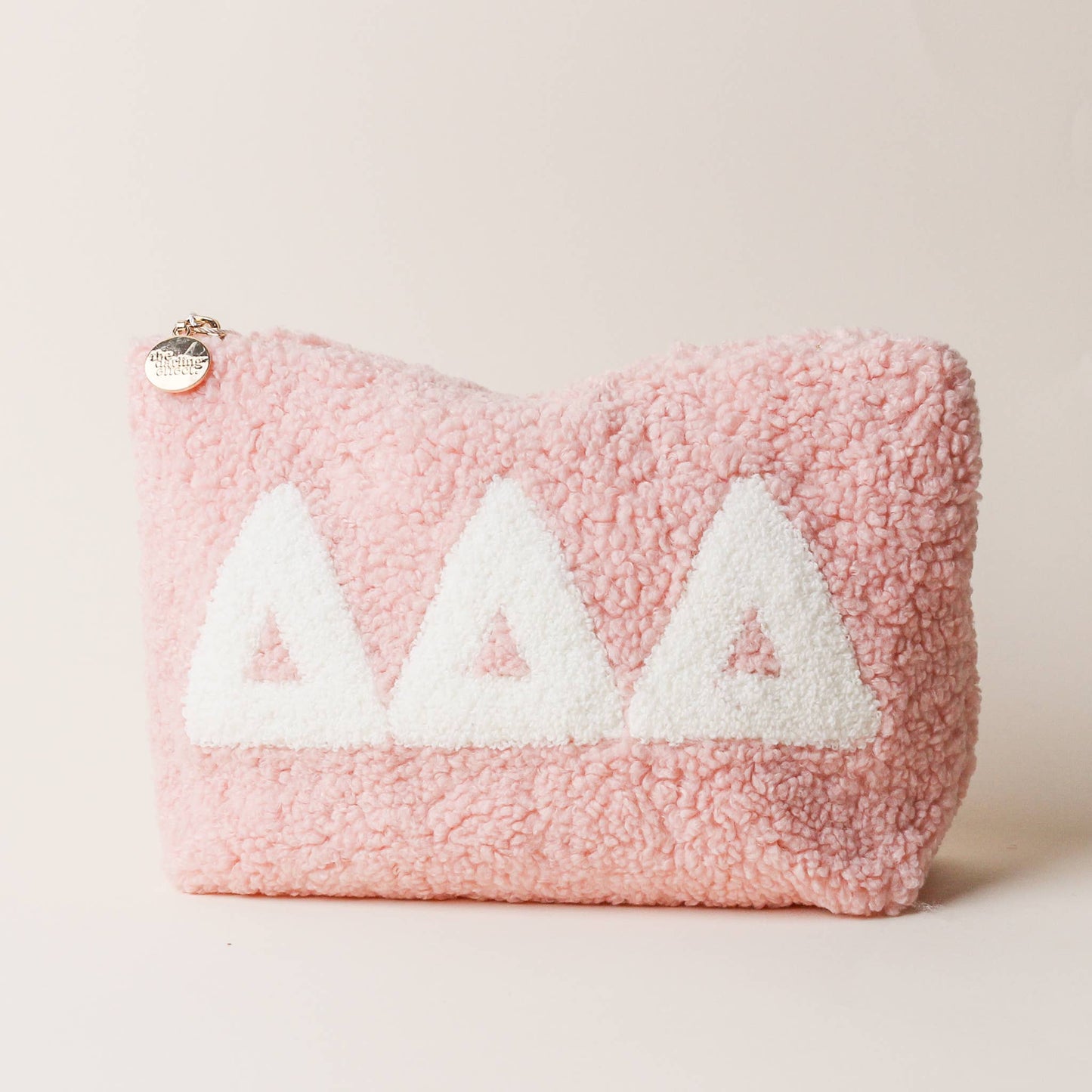 Sorority Greek Letter Teddy Pouch - Blush