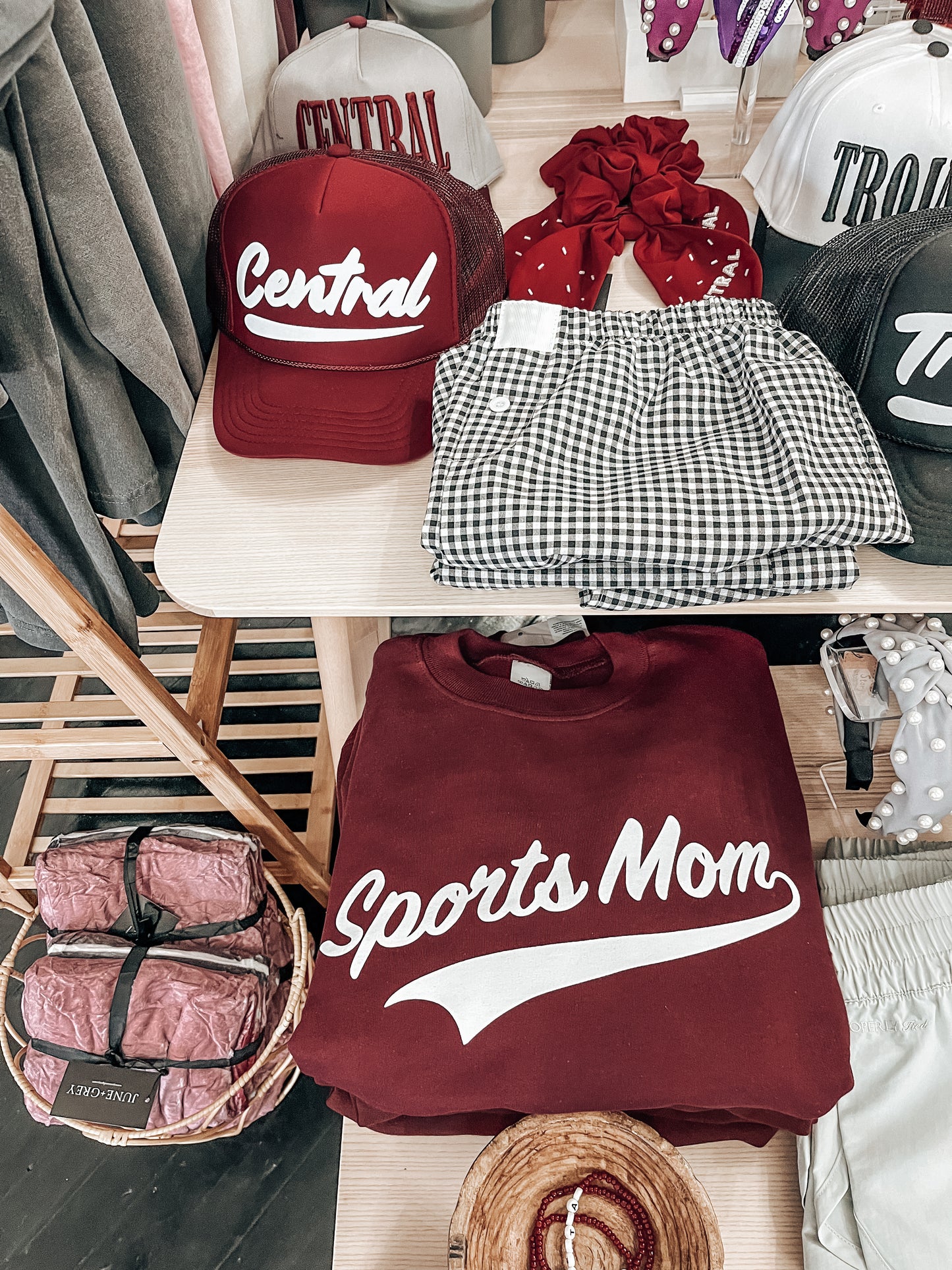 Burgundy Sports Mom Sweatshirt