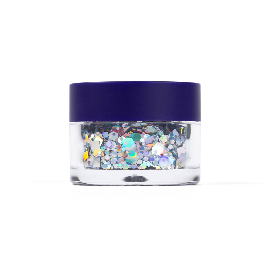 Macro Glitter – Chunky Loose Glitter – Silver (Lunar)