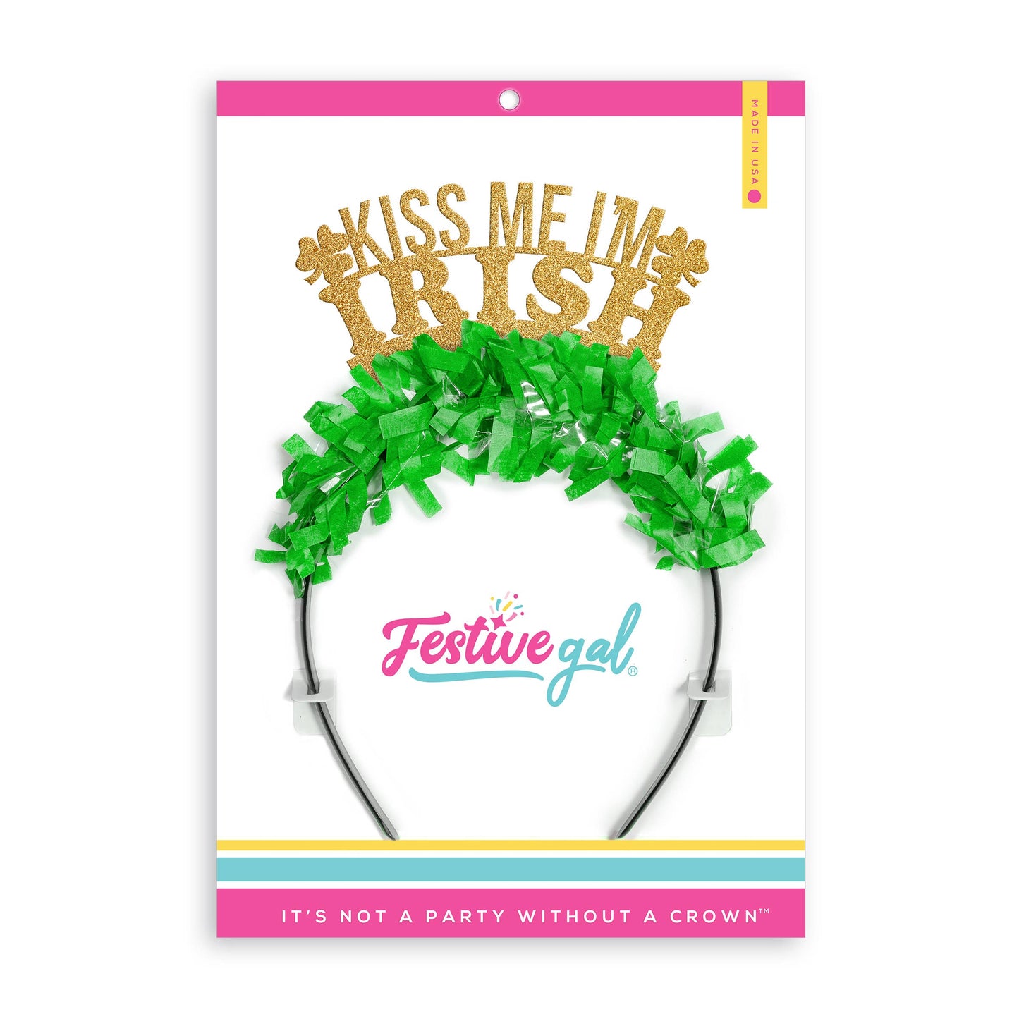 Kiss Me I'm Irish St. Patricks Day Party Headband Crown