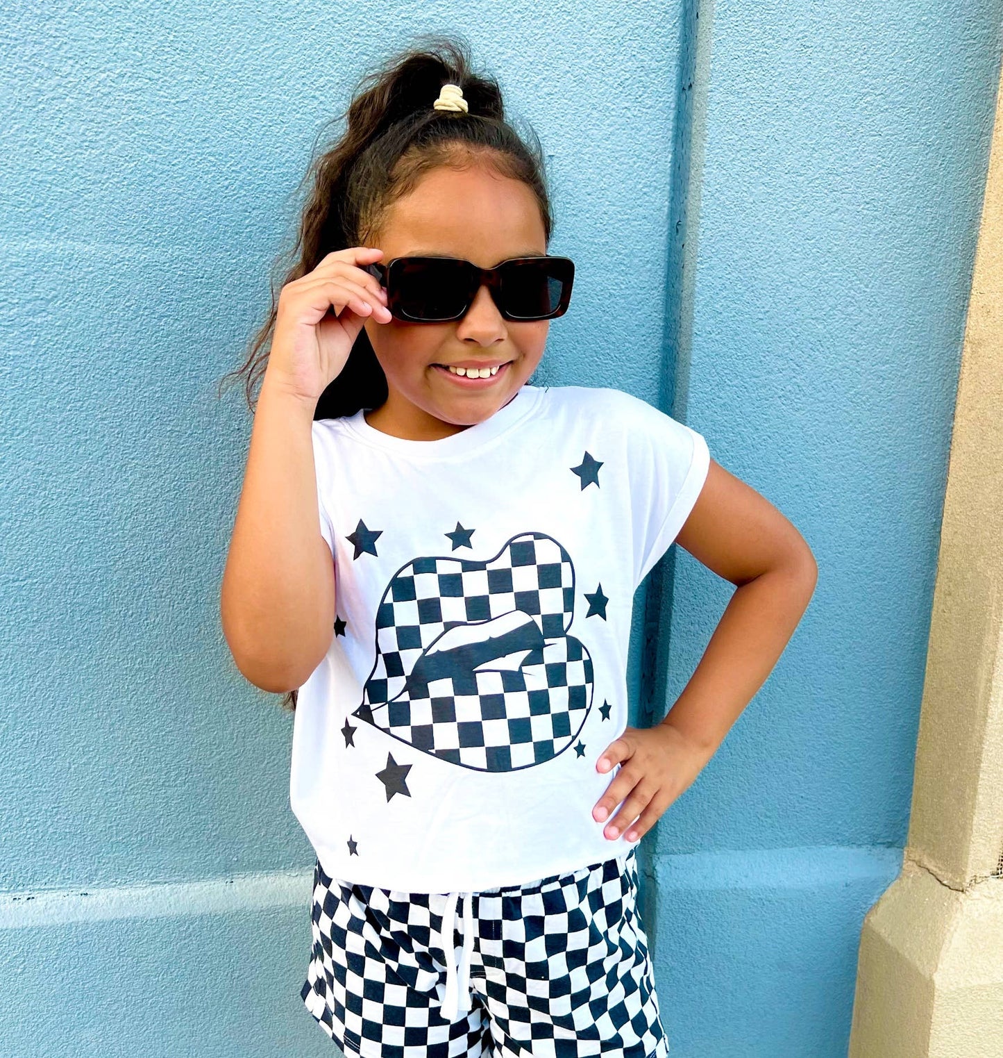 All over print Checkered short