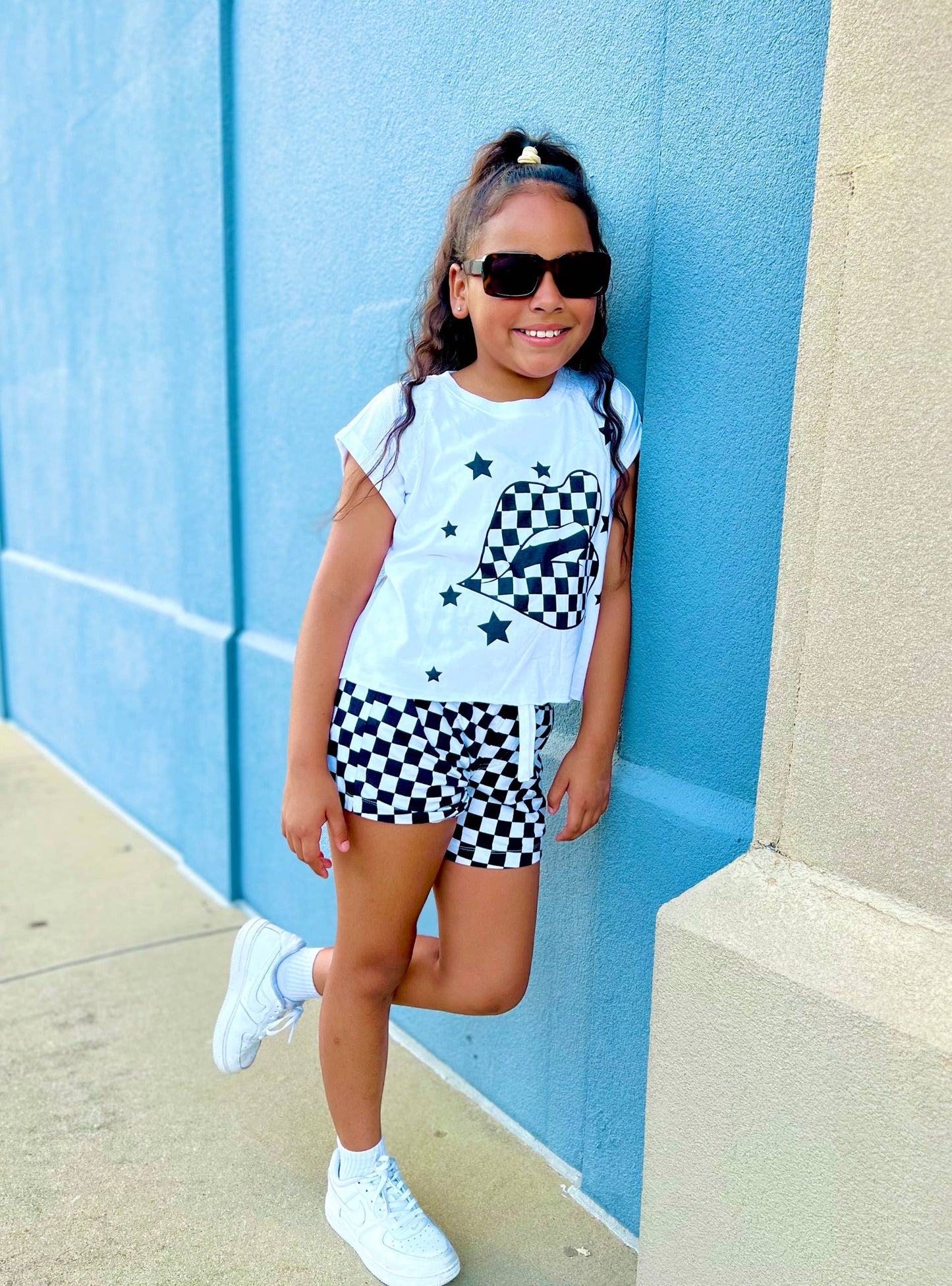 All over print Checkered short