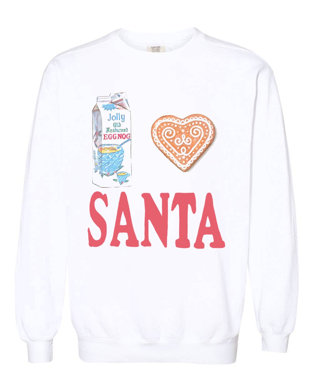 Christmas I Heart Santa White CC Sweatshirt