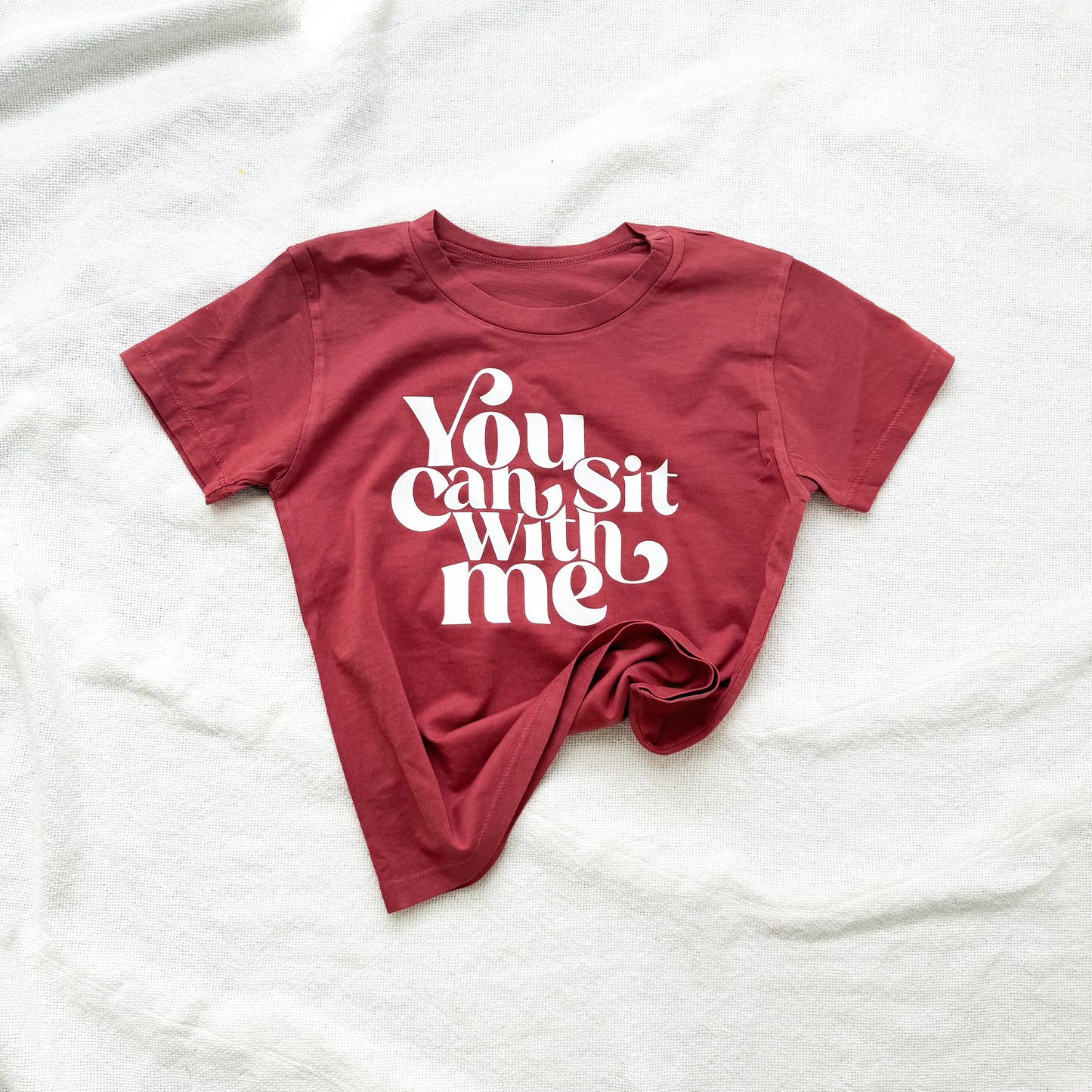 YOU CAN SIT WITH ME (vintage red)
