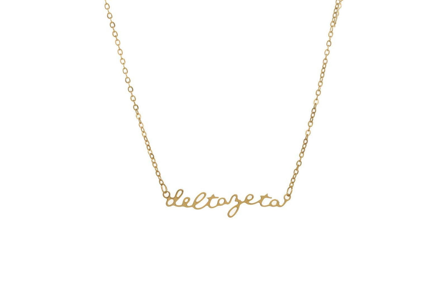 Delta Zeta Sorority Script Necklace