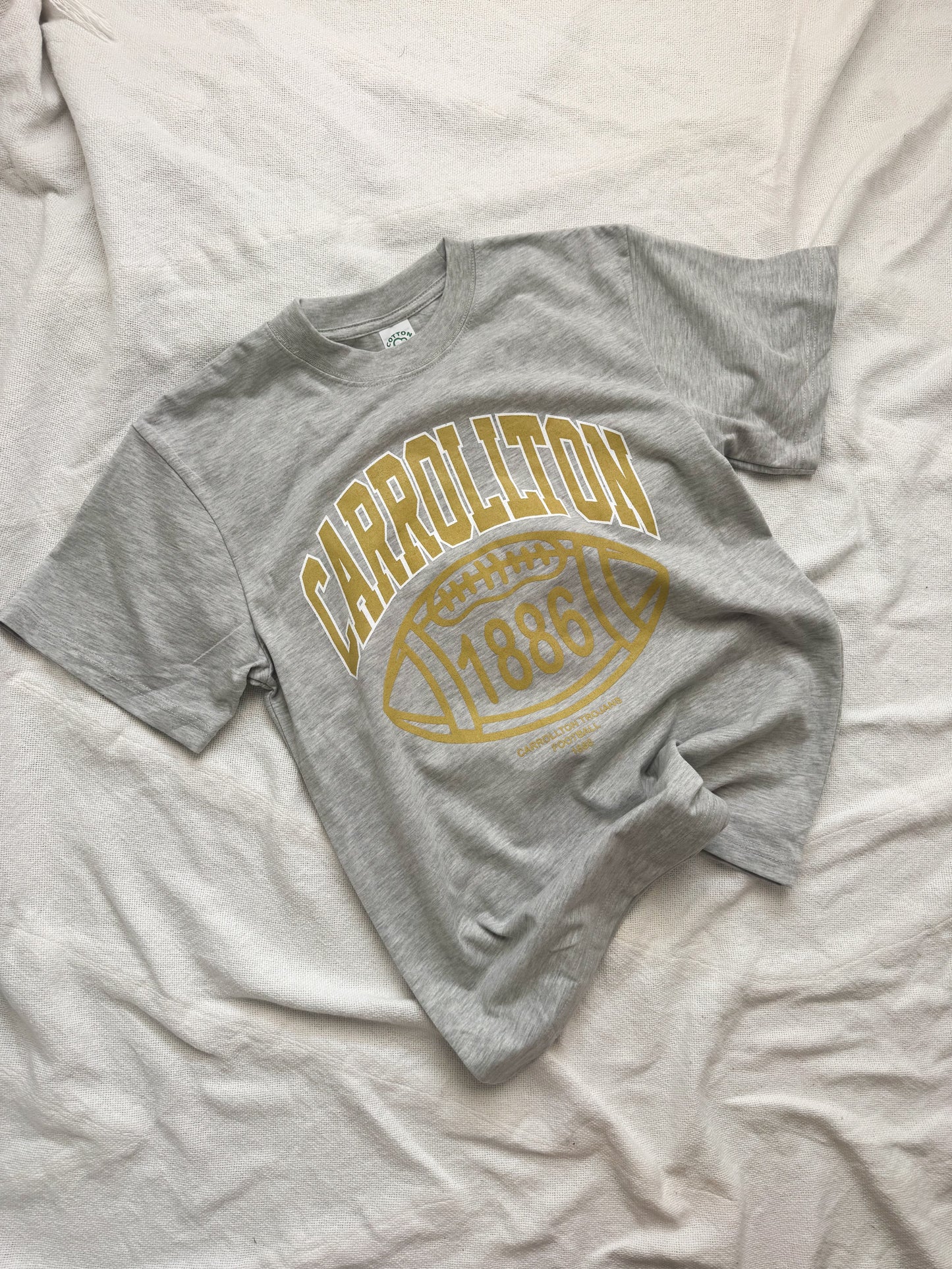 TROJANS Gray Football Tee