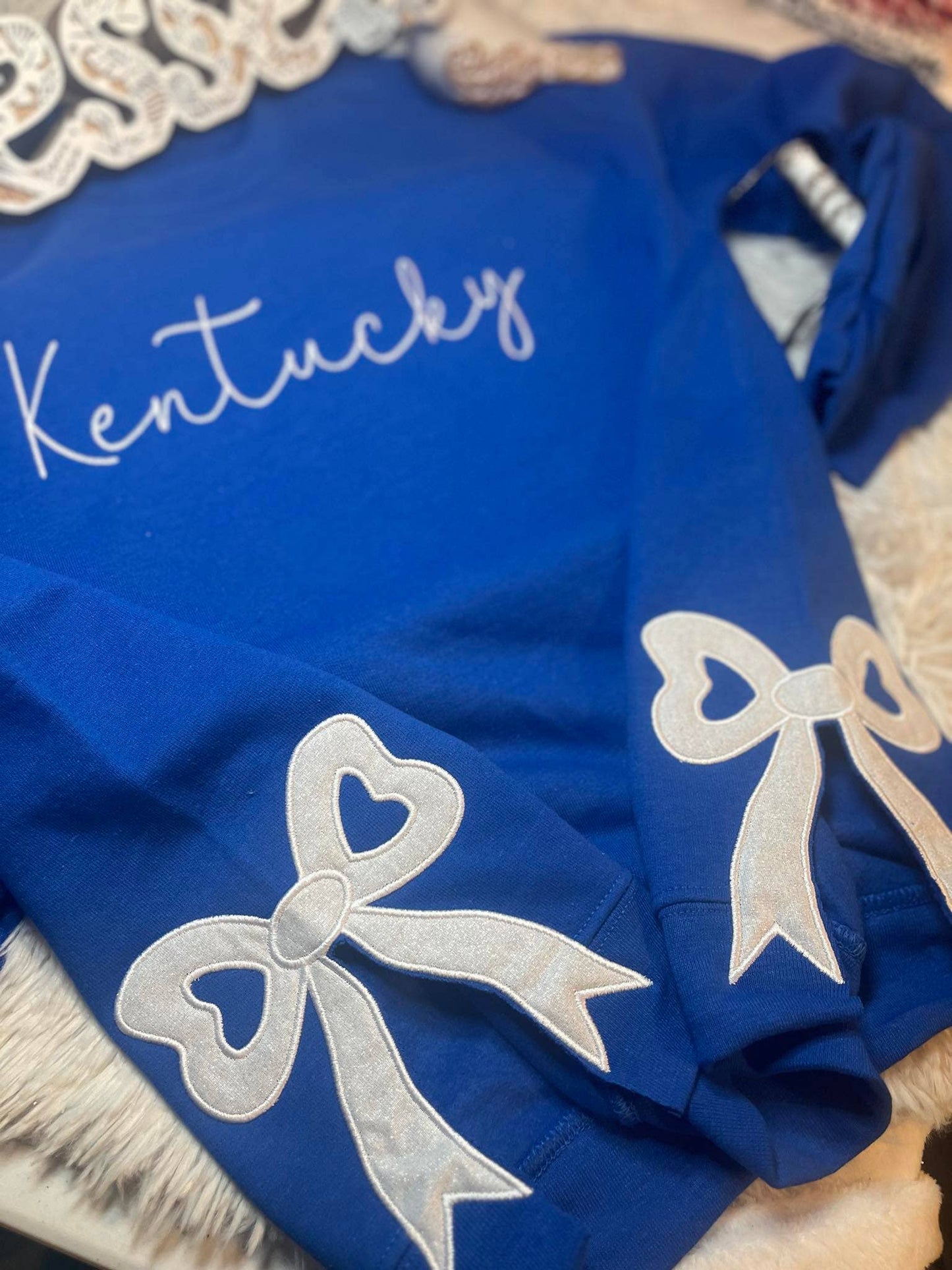 Side Bow Custom Name Sweatshirt