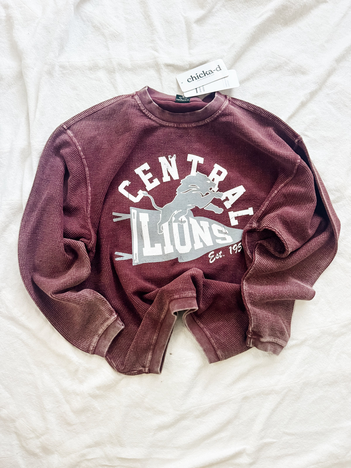 Central Lions Flag Corded Crew