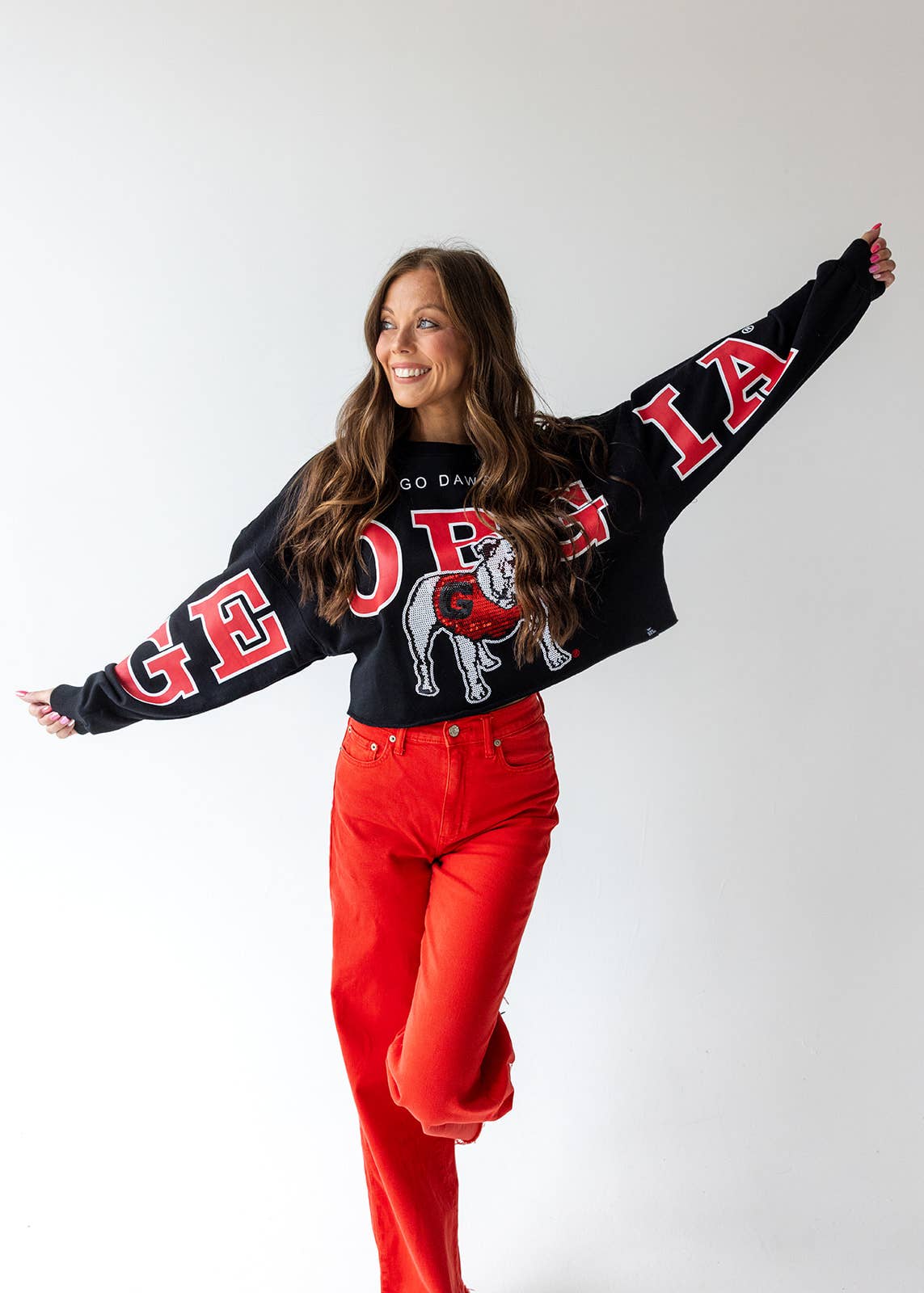 Georgia Phipp Sequin Crop LS