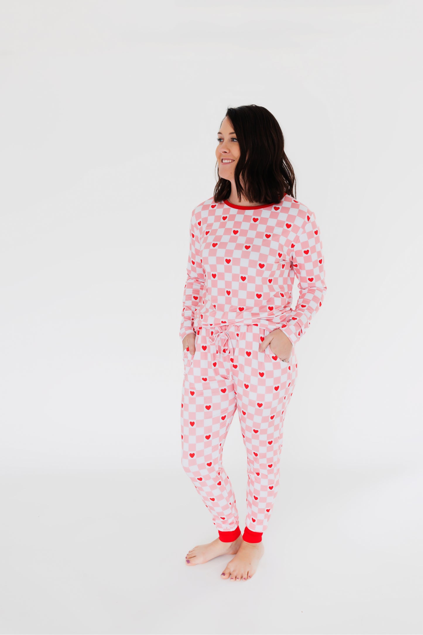 CHECKERED LOVE pajamas two piece