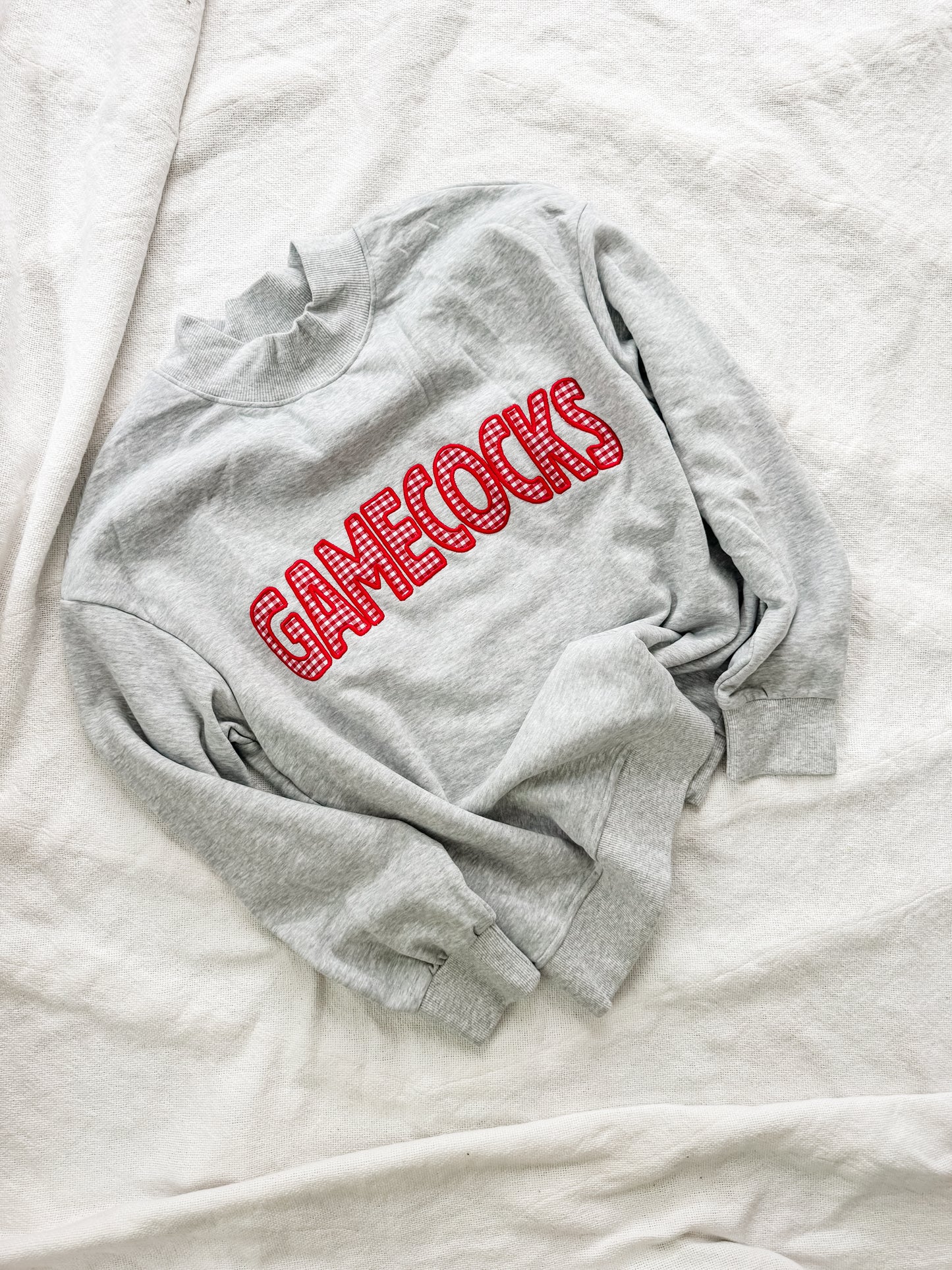 GAMECOCKS Gingham Mockneck