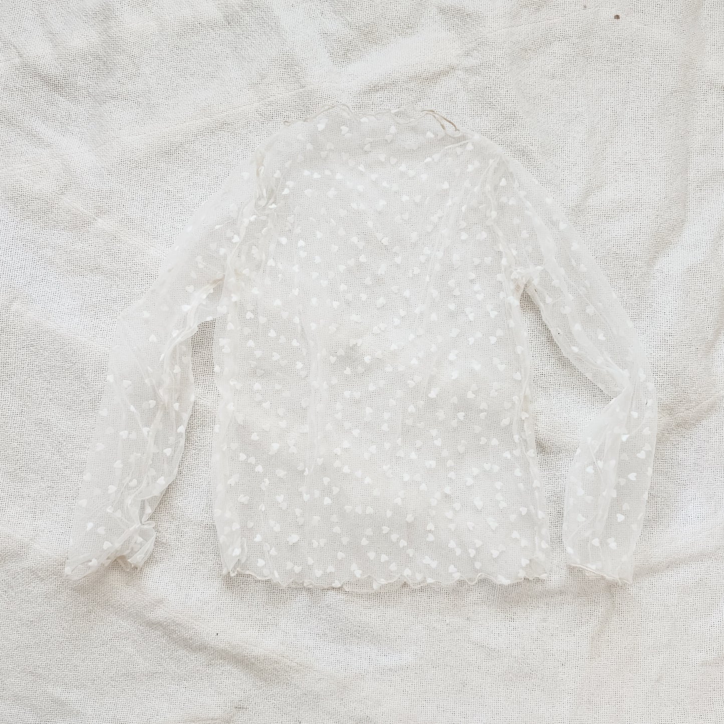 mesh heart top kids