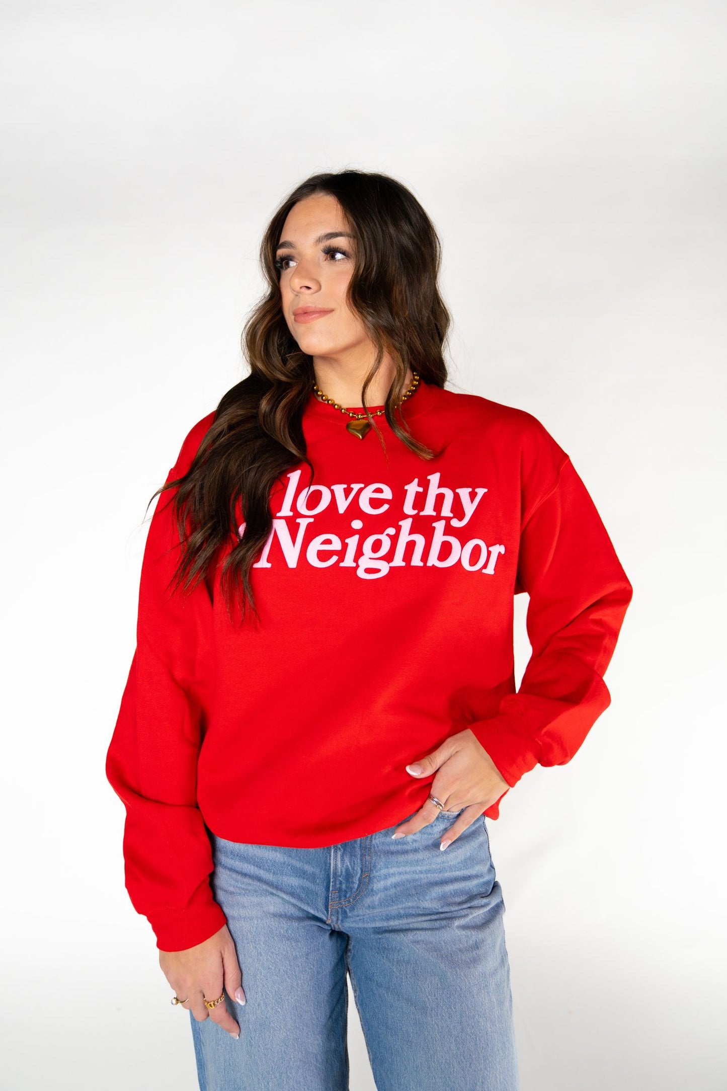 LOVE THY NEIGHBOR (red)