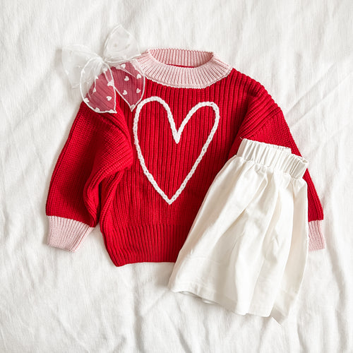 HEART hand embroidered sweater