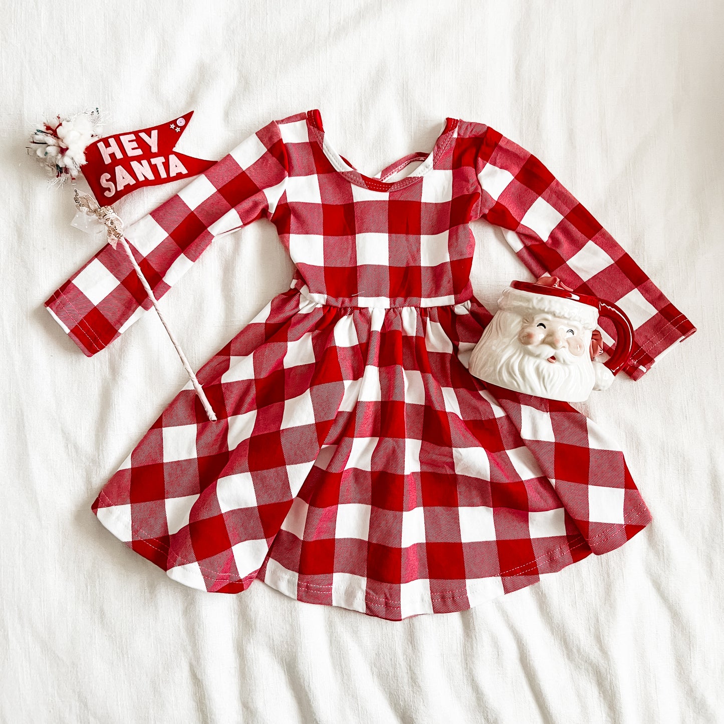 holiday plaid twirl dress