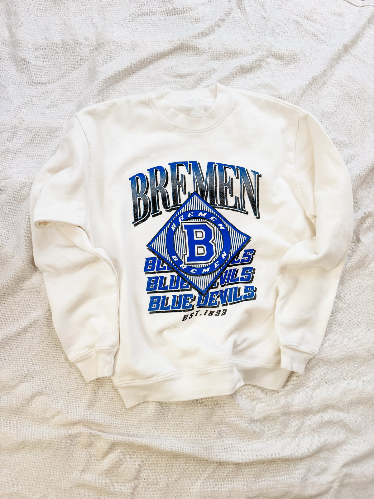 Bremen White Retro Sweatshirt