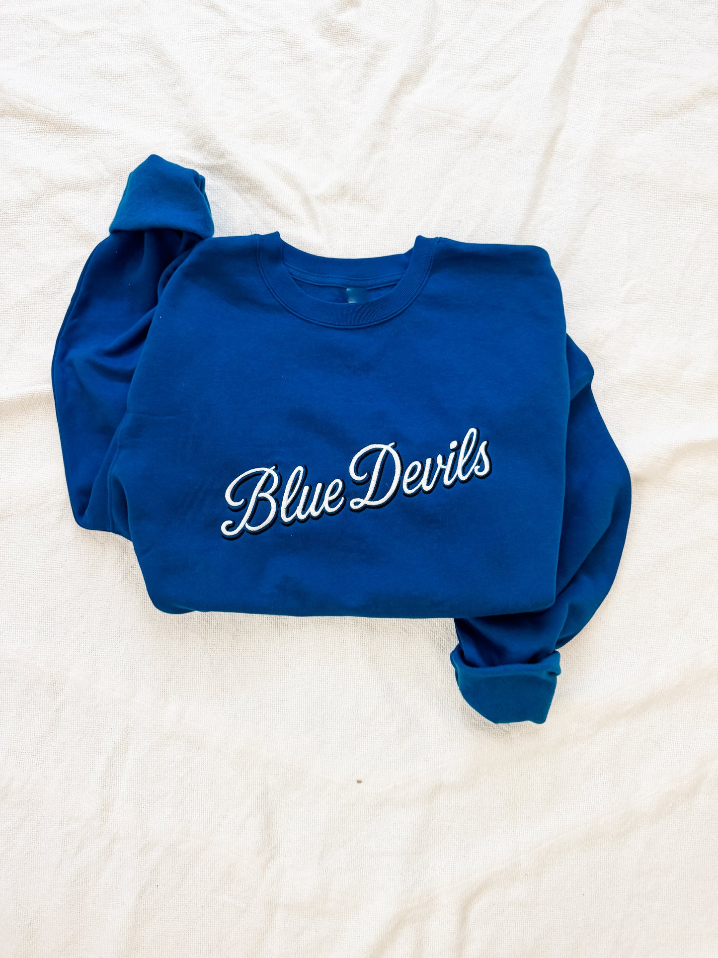 BLUE DEVILS EMBROIDERED SWEATSHIRT