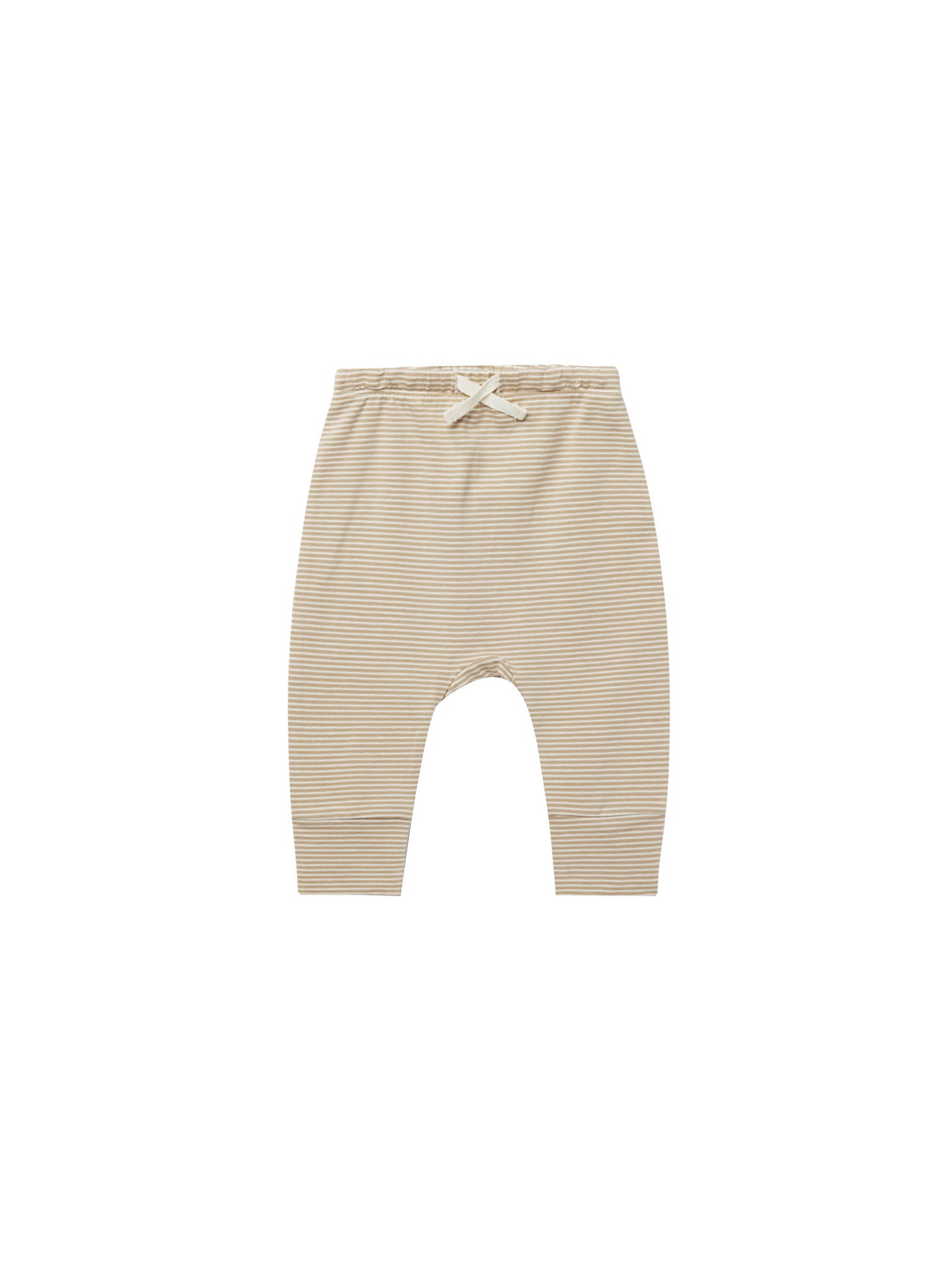 DRAWSTRING PANT || LATTE MICRO STRIPE