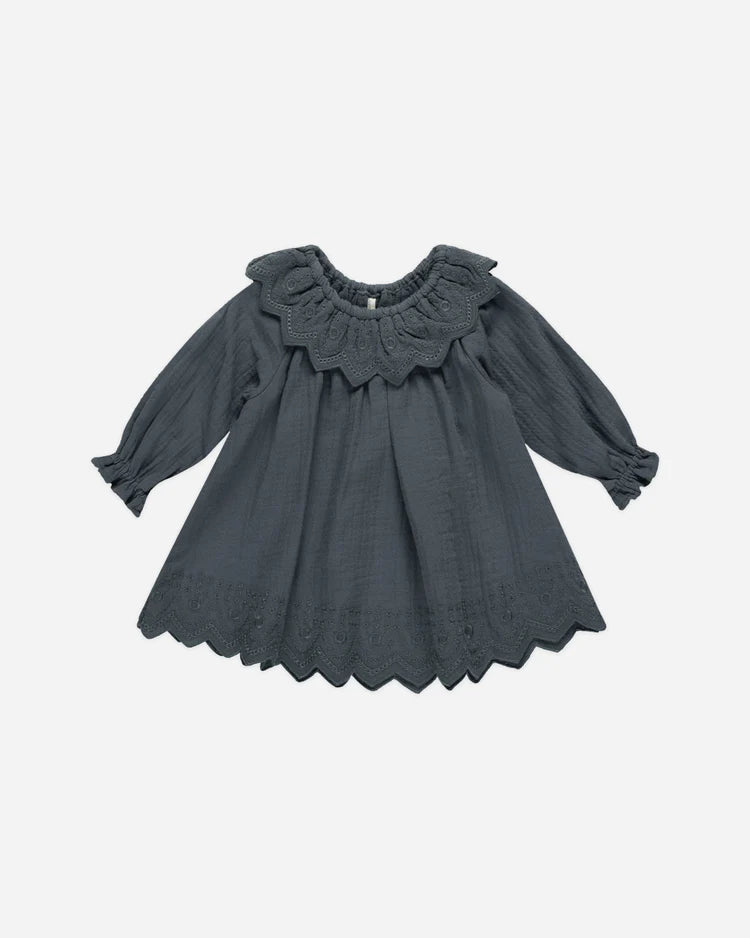 LONG SLEEVE ISLA DRESS || INDIGO