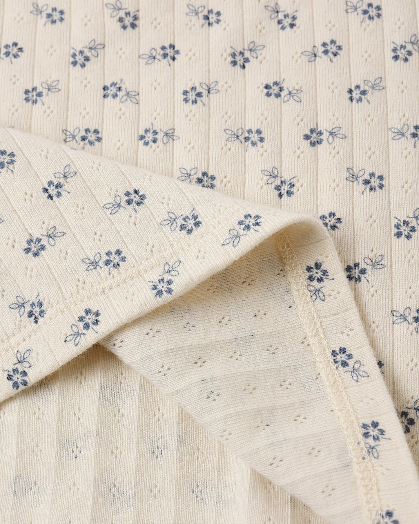 Teen Pointelle Lounge Set || Blue Ditsy