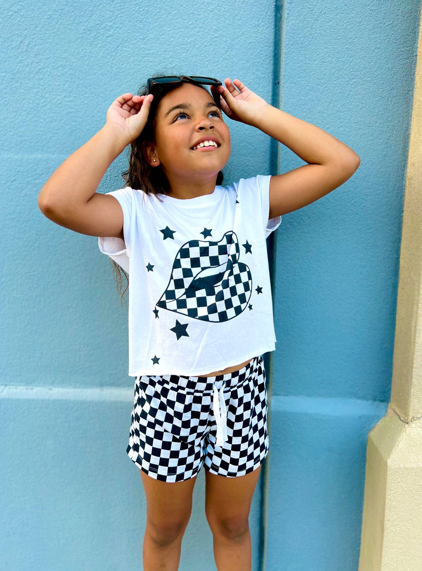 All over print Checkered short