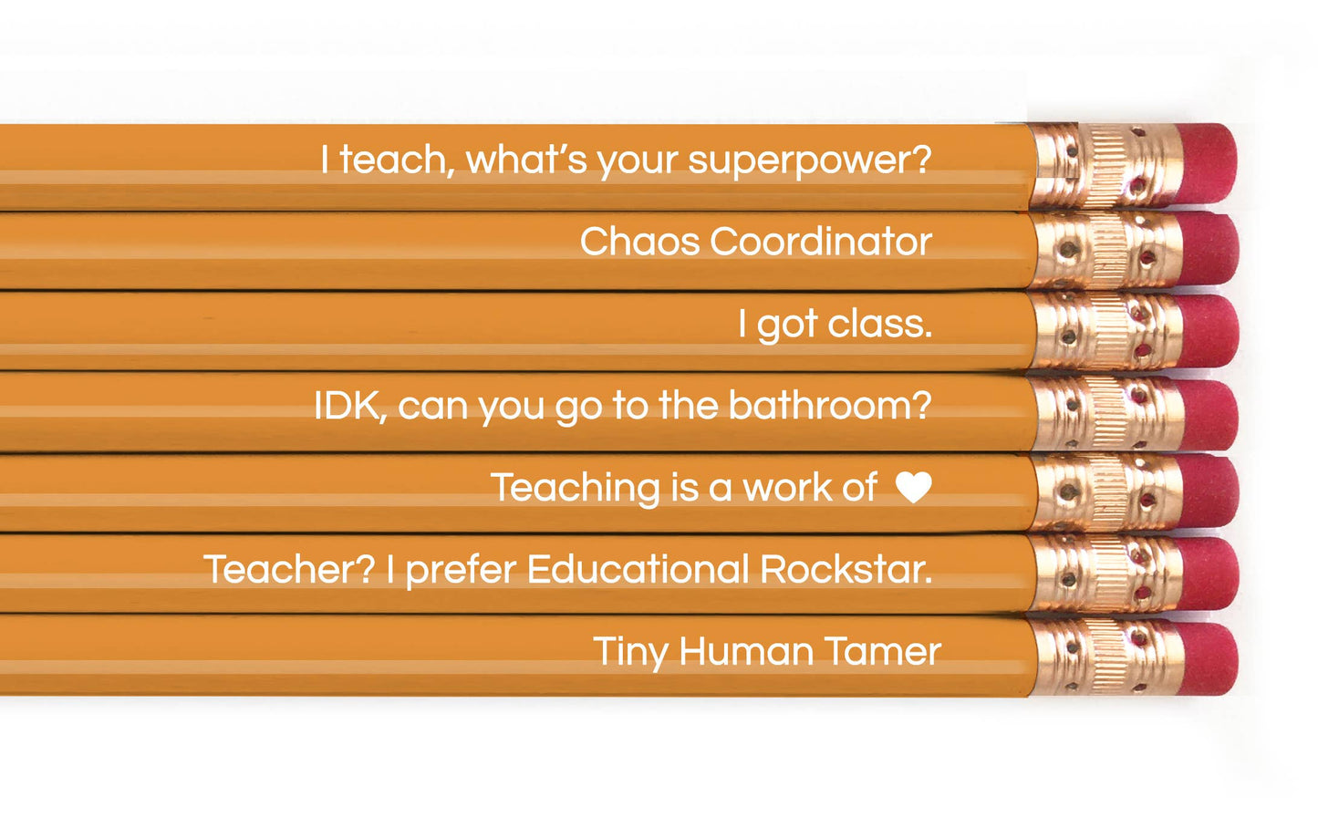 TEACHING IS A WORK OF HEART PENCIL SET
