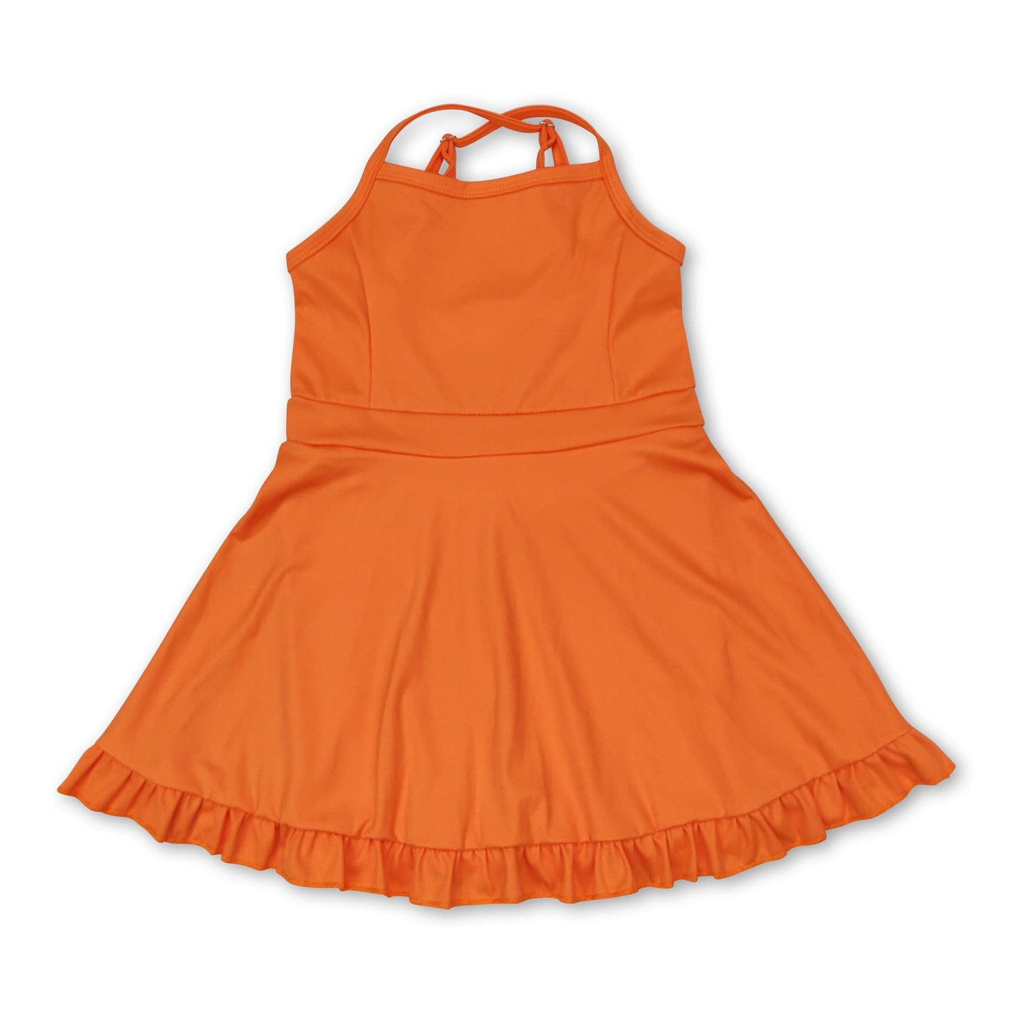 Blue straps ruffle baby girls summer active wear