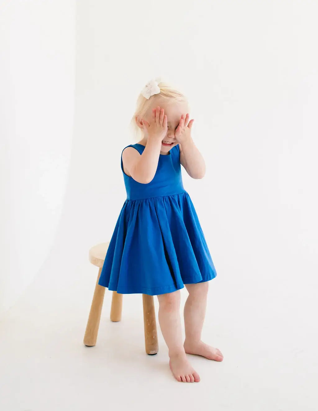 Tank Dress in Deep Sea | girls Pocket twirl Dress