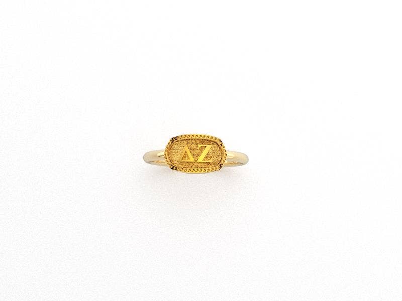 Delta Zeta Athena Oval Ring - Adjustable