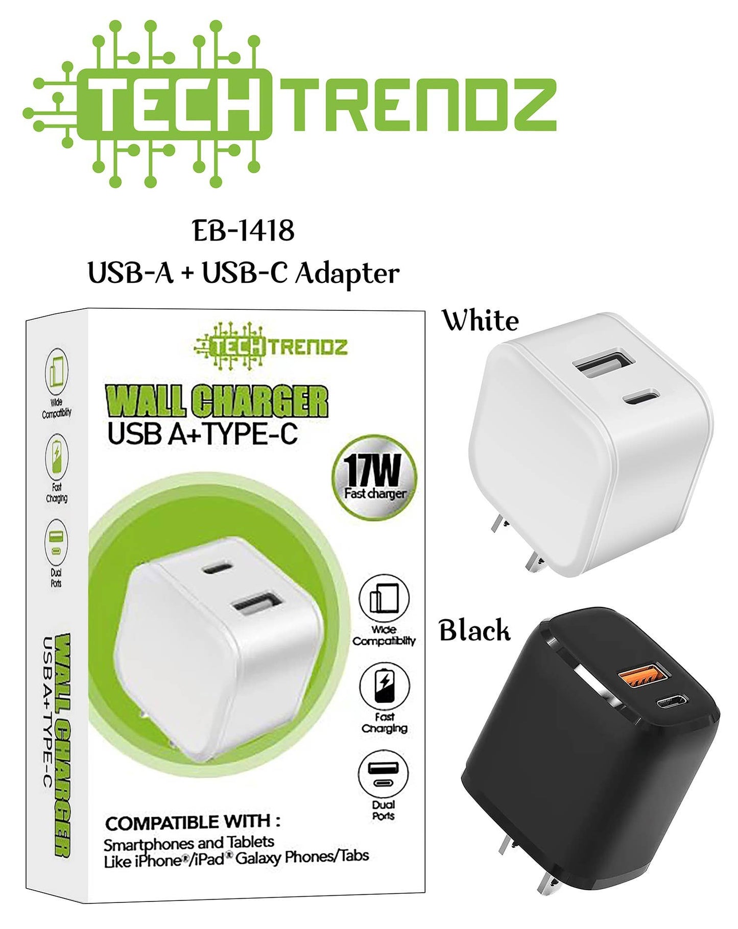 DUAL USB WALL ADAPTER