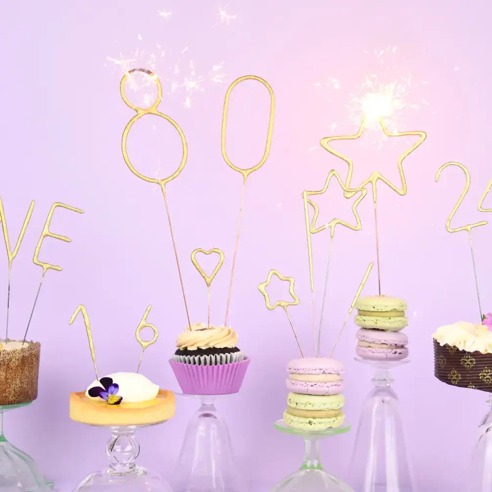 Refill - Mini Gold Number Sparkler 4"