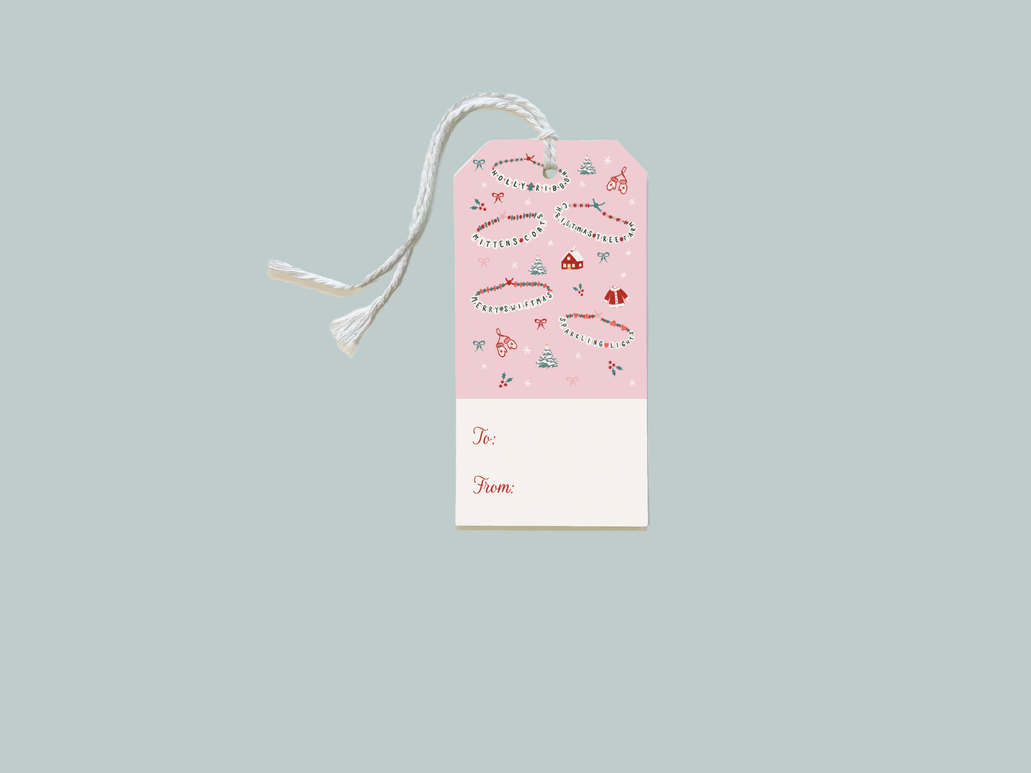 Merry Swiftmas Pink Holiday Gift Tags
