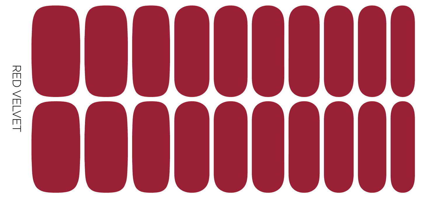 Red Velvet | Deep Red Valentine's Day Nail Polish Stickers