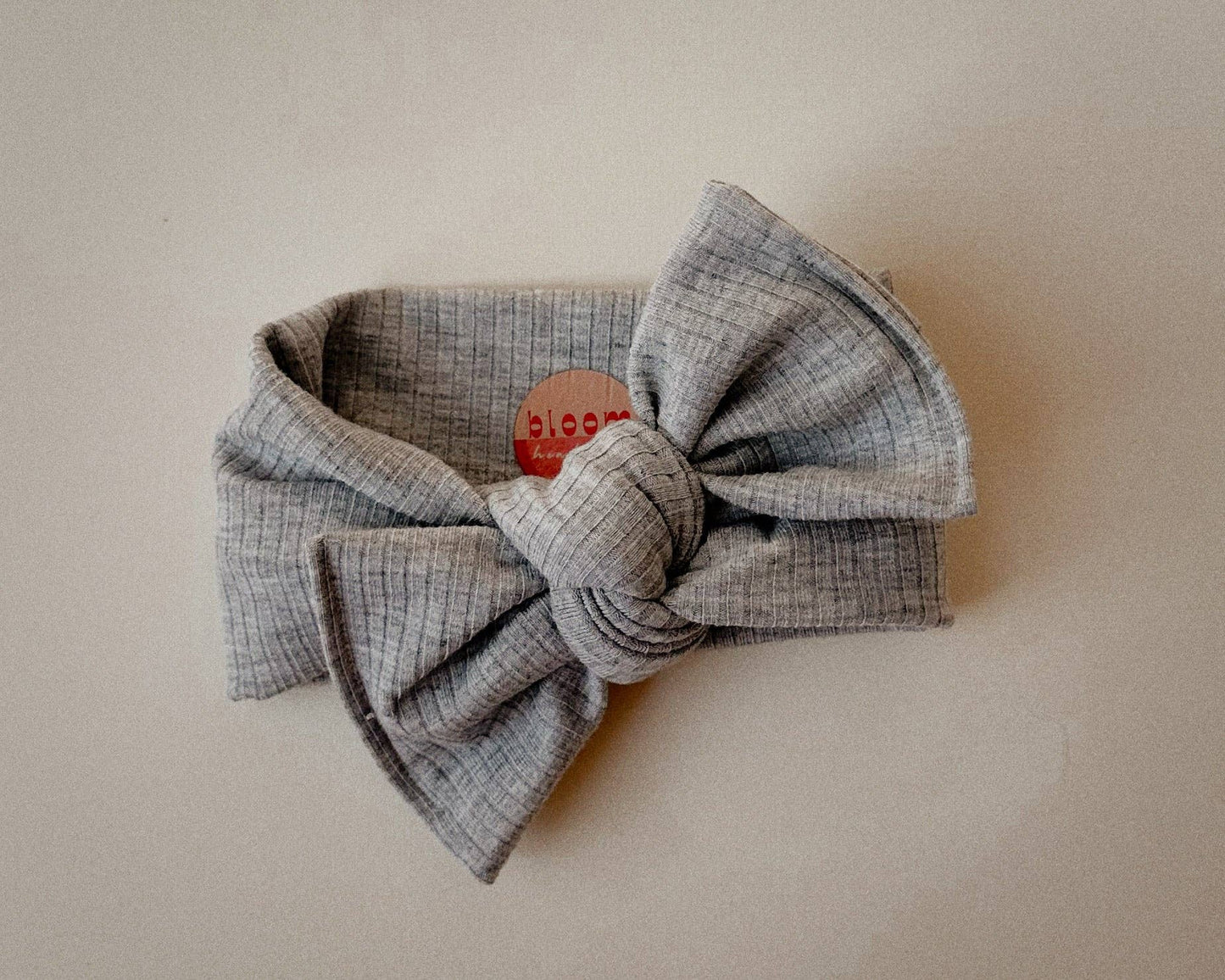 Heather Gray Ribbed Tie On Headwrap